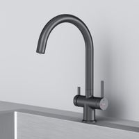 F8F07722 Func, смеситель для кухни с C-изливом с каналом для питьевой воды, черный — фото 5, Смесители для кухни