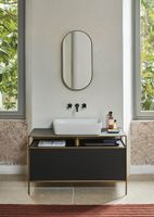 раковина накладная NUBES 60x38 без перелива серый беж матовый арт-903605 — фото 3, Раковины накладные