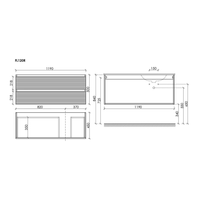 Тумба подвесная SANCOS Folk правая 1195х445х500, c двумя ящиками оснащенными доводчиками, Bianco, арт.FL120RW — фото 6, Тумбы под раковину