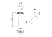 Трековый светильник Technical арт-TR019-2-15W4K-MG — фото 2, Трековые светильники