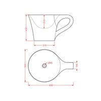 Раковина Artceram Cup накладная цвет белый/черный арт-OSL005 01 50 — фото 2, Раковины накладные