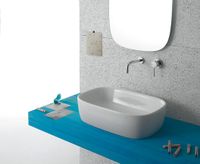 Раковина GLOBO GENESIS на столешницу без отверстий цвет белый арт-GE044BI — фото 2, Раковины накладные