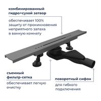 Душевой трап RGW SDR-53Gr, арт-76215380-11 — фото 3, Трапы для душа