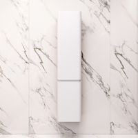 Sensation, Шкаф-колонна, подвесной, левый, 40 см, двери, белый, глянцевая, шт арт-M30CHL0406WG — фото 1, Пеналы для ванной комнаты