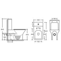 Унитаз-компакт Azario Fresco 360х620х800 напольный, безободковый, с быстросъемным сиденьем микролифт арт-AZ-8302 — фото 14, Напольные унитазы