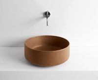 Раковина Artceram Cognac Quadro накладная без отверстий цвет Ombra bruciata COL001 19 00 — фото 1, Раковины накладные