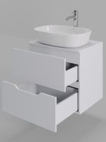 Orange Line Li-60TuwMDF+B08-500W тумба с раковиной подвесная 60 см, белый Li-60TuwMDF+B08-500W — фото 3, Тумбы с раковиной