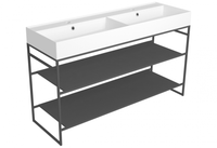 Металлическая структура SIMAS AGILE напольная цвет черный матовый AGSA141D — фото 2, Консоли для раковины