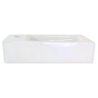 Раковина маленькая GS, 45x25x12 cm, отверстие слева. белая керамика арт-32266 — фото 3, Мини-раковины