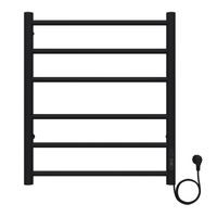 Полотенцесушитель электрический AZARIO PARMA 500/600 6 секций, диммер справа, черный арт-AZ10856B — фото 1, Электрические полотенцесушители