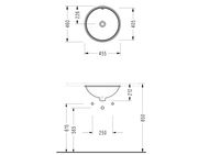 Раковина под столешницу 40 см 591 — фото 2, Раковины встраиваемые снизу