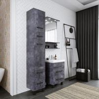 Тумба под раковину напольная Бриклаер ЧИЛИ цемент, 55 см арт-4627125415203 — фото 4, Тумбы с раковиной