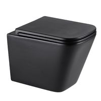 Унитаз подвесной Lemark Florex, безободковый, с сиденьем микролифт,  черный, арт-9612002 — фото 1, Подвесные унитазы