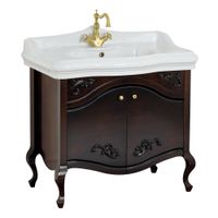 IMPERO База L87xH74xP52 см. д/раковины 90 см, 2 двери, цвет: NOCE арт-25983 — фото 1, Тумбы под раковину