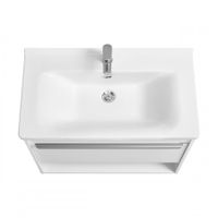 Тумба-умывальник ХОУП 80, 1 ящ., подвесная, белый матовый (под раковину МИРАНДА 80) 1A287301HP2B0 — фото 3, Тумбы под раковину