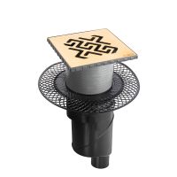 Товар: Трап BERGES водосток PLATZ Antik 150х150, золото глянец, S-сифон D50/105 H50 вертикальный арт-092061 - фото 5 Трап BERGES водосток PLATZ Antik 150х150, золото глянец, S-сифон D50/105 H50 вертикальный арт-092061 — фото 5, Трапы для душа