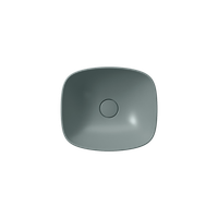 раковина накладная NUBES 40x35 без перелива агава матовый арт-978504 — фото 1, Раковины накладные