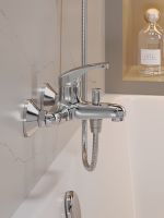 Товар: OneLife Полимерный смеситель для ванны с душ.гарнитуром, хром арт-P01-611cr - фото 9 OneLife Полимерный смеситель для ванны с душ.гарнитуром, хром арт-P01-611cr — фото 9, Смеситель для ванны