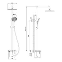 Товар: Душевая стойка FERRI, графит брашинг FE-110-GR-C4 - фото 3 Душевая стойка FERRI, графит брашинг FE-110-GR-C4 — фото 3, Душевые стойки