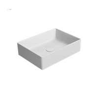 раковина накладная KUBE X 50x37 без перелива белый матовый арт-942909 — фото 2, Раковины накладные