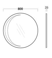Зеркало SIMAS HENGES настенное с подсветкой MEZZALUNA HES04 — фото 2, Зеркала в ванную комнату