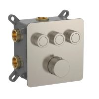 Смеситель с термостатом встраиваемый на 3 потребителя комплект с монтажной частью арт-AQM8812BN — фото 1, Смеситель для душа