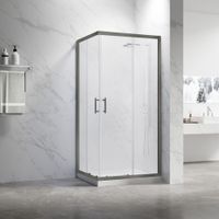 Душевой угол Veconi Rovigo RV-27GM, 1100x800x1900, оружейная сталь, прозрачное стекло RV27GM-11080-01-C8 — фото 1, Прямоугольные душевые уголки