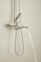 Товар: Душевая система с тропическим душем BELZ B24812-1, сатин - фото 7 Душевая система с тропическим душем BELZ B24812-1, сатин — фото 7, Душевые стойки