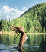 шторка д/в тканевая 180х200см "Красотка" MZ-151 — фото 1, Шторки на ванну