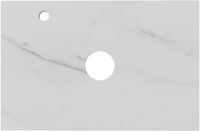 Столешница Aquanet Flat 70 мрамор, с отв. слева 00345778 — фото 1, Столешницы под раковину