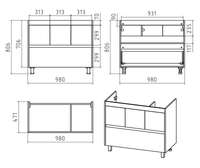 Товар: Тумба под раковину арт-Э-Али01100-0112Я - фото 5 Тумба под раковину арт-Э-Али01100-0112Я — фото 5, Тумбы под раковину