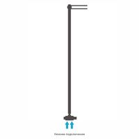 Полотенцесушитель водяной Сунержа Лайк EU50 1200х50 Тёмный титан муар арт-15-0213-1200 — фото 3, Водяные полотенцесушители