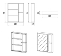 Зеркальный шкаф арт-П-Нен-04060-50 — фото 6, Зеркальные шкафы в ванную