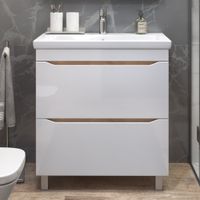 Тумба под раковину VIGO Grani 80 напольная дуб золотой арт-203 дуб золотой — фото 2, Тумбы под раковину