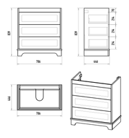 Тумба под раковину арт-П-Лар-07080-01-3Я — фото 5, Тумбы под раковину