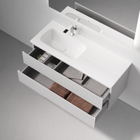 Тумба подвесная SANCOS Snob R левая 1195х445х500, c двумя ящиками оснащенными доводчиками, Bianco, арт.SNR120LW — фото 2, Тумбы под раковину