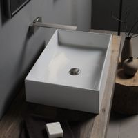 Раковина Scarabeo TEOREMA 2.0 накладная без перелива без отверстий цвет белый арт-5101 — фото 4, Раковины накладные