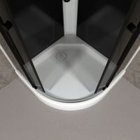 ДК Грэй-Блэк 90*90 А (7 мест+сифон D50, декор.крышка) арт-Щ0000067302 — фото 13, Душевые кабины