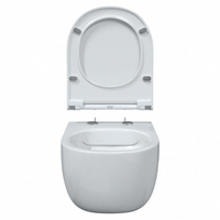 Унитаз BERGES подвесной EGO Real Rimless 49см, сиденье дюропласт Toma Slim SO, микролифт, быстросъем арт-082111RR — фото 7, Подвесные унитазы