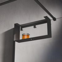 Полка для душевого ограждения Loft, 400x200x120, чёрный матовый LF-B-C9 — фото 1, Полки для ванной и душа