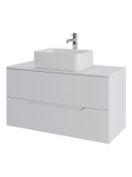 Orange Line тумба с раковиной подвесная 100 см, белый арт-Li-100TuwMDF+B02-460W — фото 6, Тумбы с раковиной