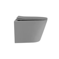 Унитаз ABBER Bequem подвесной серый матовый, безободковый, смыв торнадо арт-AC1102TMG — фото 11, Подвесные унитазы