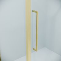 Дверь в нишу Niagara Nova NG-45-11ASG (110х195) распашная,золото сатин,стекло прозрачное,1 место — фото 10, Распашные душевые двери