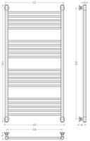 Полотенцесушитель водяной Сунержа Богема+ прямая 1200х600 Белый арт-12-0220-1260 — фото 2, Водяные полотенцесушители