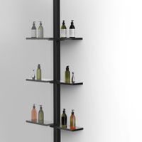 Душевая перегородка Walk-In , 900*2000, черный матовый, стекло зеркальное арт-VSW-1HWS900MRB — фото 1, Душевые перегородки