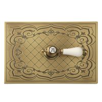 OTTONE CLASSIC EXPERT Декор. панель "СЕТКА" h145x217мм. с отв.д/ручки, бронз/декор 1 (БЕЗ РУЧКИ) 24245 — фото 1, Панели