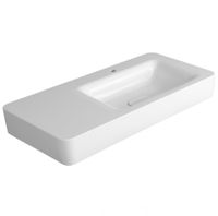 Раковина SIMAS HENGES подвесная или накладная с одним отверстием цвет белый HE12 — фото 1, Раковины накладные