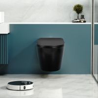 Унитаз ABBER Bequem AC1108PMB подвесной черный матовый с импульсным смывом — фото 13, Подвесные унитазы