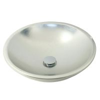 ARENA Раковина накладная круглая D46 см, серебро/серебро, ГЛЯНЦЕВАЯ арт-31395 — фото 1, Раковины накладные