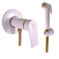 Товар: Смеситель Colorado для биде скрытый монтаж, лейка, цвет белый глянцевый/золото, CO147/1BZ - фото 1 Смеситель Colorado для биде скрытый монтаж, лейка, цвет белый глянцевый/золото, CO147/1BZ — фото 1, Смесители для биде